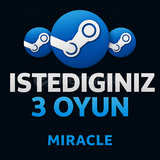 ⚡İSTEDİĞİNİZ 3 OYUN STEAM + GARANTİ⚡