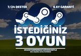 İSTEDİĞİNİZ 3 OYUN (TÜM OYUNLAR)+GARANTİ