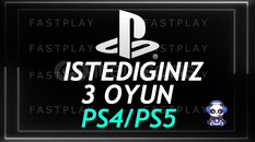 İSTEDİĞİNİZ 3 PSN OYUNU + GARANTİ PS4/PS5 