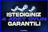 ⭐️ İSTEDİĞİNİZ 4 ADET OYUN + GARANTİ + DESTEK