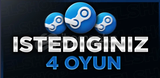 ⭐️İSTEDİĞİNİZ 4 ADET OYUN + GARANTİ + DESTEK