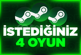 İstediğiniz 4 oyun+Garanti