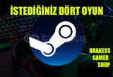 İstediğiniz 4 Oyun + Garanti