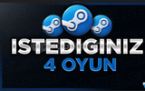 İstediğiniz 4 Oyun+Garanti