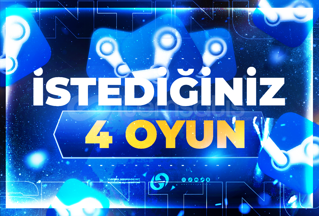 İstediğiniz 4 Oyun + Garanti İstediğiniz 4 Oyun + Garanti