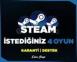 ⭐İSTEDİĞİNİZ 4 OYUN + GARANTİ + 7/24 DESTEK⭐