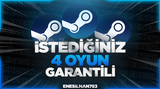 İstediğiniz 4 Oyun + Garanti