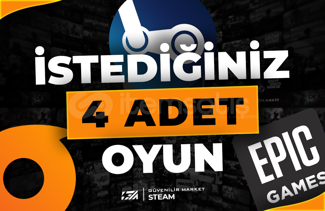 ⭐İstediğiniz 4 Oyun + Oto Teslim & Garanti⭐ ⭐İstediğiniz 4 Oyun + Oto Teslim & Garanti⭐