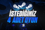 ⭐İSTEDİĞİNİZ 4 OYUN + GARANTİ & DESTEK⭐