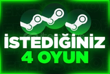 İstediğiniz 4 Oyun + Garanti + Destek