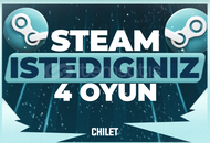 İSTEDİĞİNİZ 4 OYUN + GARANTİ & DESTEK