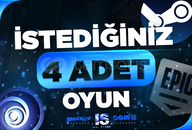 ⭐İstediğiniz 4 Oyun + Garanti & Destek⭐