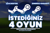  İSTEDIĞINIZ 4 OYUN + GARANTI +DESTEK