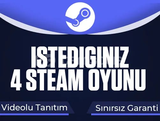 ✅ İstediğiniz 4 Oyun [GARANTİ + SORUNSUZ] ✅