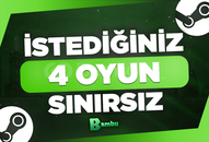 ⚡İSTEDİĞİNİZ 4 OYUN SINIRSIZ⚡