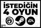 İSTEDİĞİNİZ 4 OYUN + SINIRSIZ GARANTİ