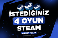 ⭐İstediğiniz 4 Oyun [Sınırsız Garanti - Destek]