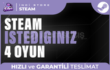 İstediğiniz 4 Oyun + Sınırsız Garanti & Destek