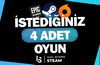 İstediğiniz 4 Oyun + Sınırsız Garanti & Destek