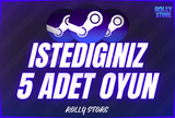 ⚡İstediğiniz 5 Adet Oyun + Ömür Boyu Garanti ⚡