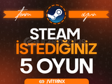 ⭐ İstediğiniz 5 Oyun + Garanti⭐+1500 OYUN !