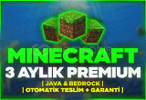 ⭐️3 Aylık Minecraft Premium + Garanti