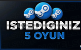 İstediğiniz 5 Oyun+Garanti