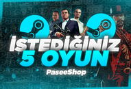 İstediğiniz 5 Oyun & Garanti & Destek