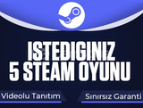 İstediğiniz 5 oyun [Garanti + Destek]