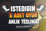 ⭐ İSTEDİĞİNİZ 5 OYUN + GARANTİ + DESTEK ⭐