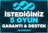 İSTEDİĞİNİZ 5 OYUN GARANTİ / SINIRSIZ