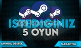 ⭐İSTEDİĞİNİZ 5 OYUN GARANTİ+SINIRSIZ DESTEK⭐