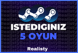 ⭐️ İstediğiniz 5 Oyun + Garanti & Sorunsuz