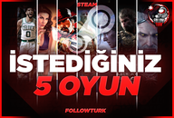 ⭐İSTEDİĞİNİZ 5 OYUN + GARANTİ VE DESTEK⭐