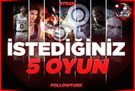 ⭐SİZİN SEÇTİĞİNİZ 5 OYUN + GARANTİ + 7/24 OTO⭐