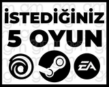 İSTEDİĞİNİZ 5 OYUN + SINIRSIZ GARANTİ 