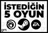 İSTEDİĞİNİZ 5 OYUN + SINIRSIZ GARANTİ 