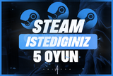 ⭐İstediğiniz 5 Oyun ⭐ Sınırsız Garanti ⭐Destek