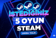 ⭐İstediğiniz 5 Oyun [Sınırsız Garanti - Destek]