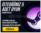 İstediğiniz 5 Oyun | Sınırsız Garanti | PC