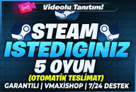☘️İSTEDİĞİNİZ 5 OYUN STEAM +✅GARANTİ