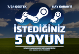 İSTEDİĞİNİZ 5 OYUN (TÜM OYUNLAR)+GARANTİ