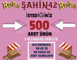 İSTEDİĞİNİZ 500 ADET KAMYON ÜRÜNÜ 