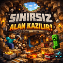 İstediğiniz büyüklükte alan kazılır.