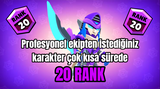 İstediğiniz karakter 20 rank kısa sürede.