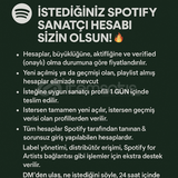 İSTEDİĞİNİZ SPOTIFY SANATÇI HESABI SİZİN