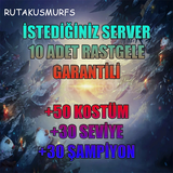 İSTEDİĞİNİZ SUNUCU 10 ADET +50 KOSTÜM RANDOM