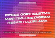 İSTEĞE GÖRE İŞLETME MAVİ TİKLİ HESAP HAZIRLAMA