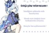 İSTEĞE GÖRE WİSH HESABI HAZIRLAMA HİZMETİ