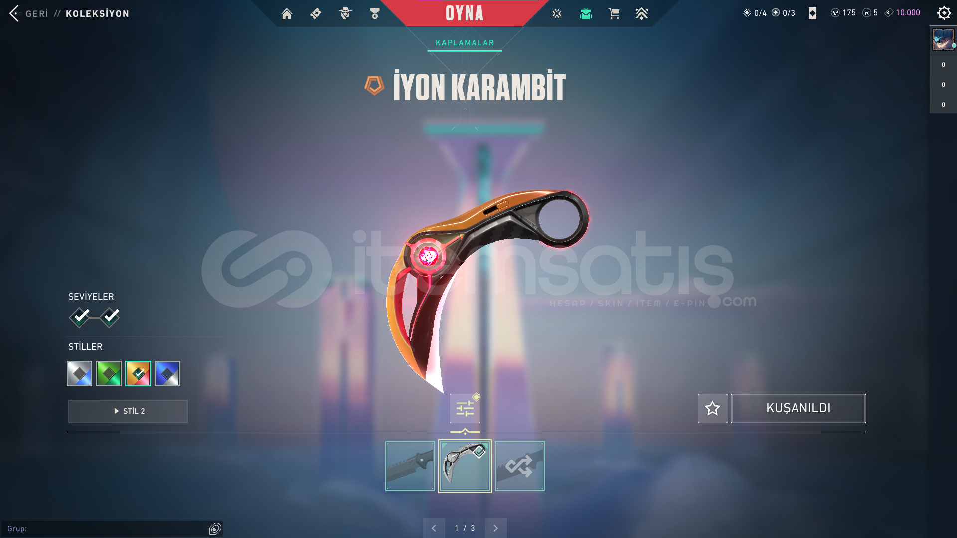 İyon Karambit İyon Vandal Protokol Phantom İyon Karambit İyon Vandal Protokol Phantom